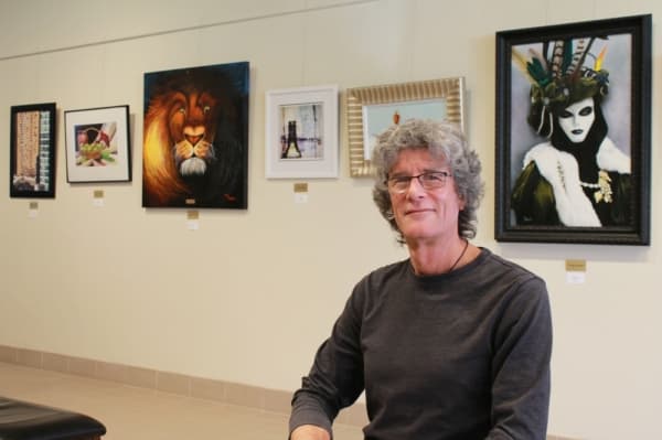 Brett Hall is a local artist and the current president of the Conroe Art League. (Andy Li/Community Impact Newspaper)