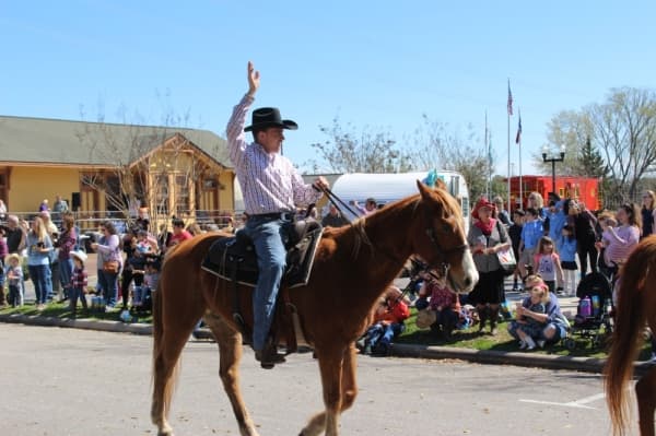 The Sam Houston Trail Riders rode into downtown Tomball from Montgomery on Feb. 25 on their way to the Houston Livestock Show and Rodeo.