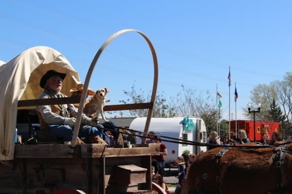 The Sam Houston Trail Riders rode into downtown Tomball from Montgomery on Feb. 25 on their way to the Houston Livestock Show and Rodeo.