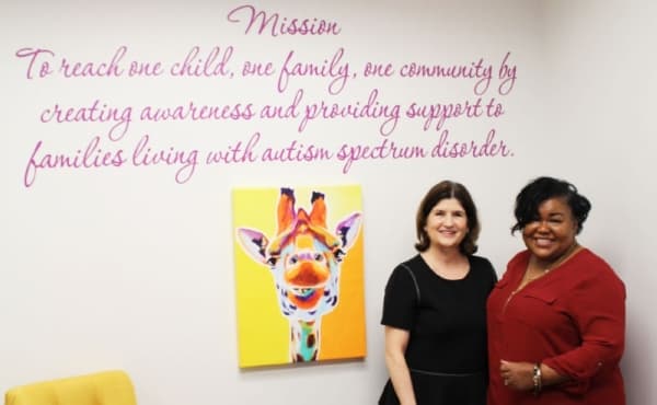 Darla Farmer (left), Hope for Three’s CEO, was inspired by Hope Collins Montgomery’s (right) family to start the organization. (Claire Shoop/Community Impact Newspaper)
