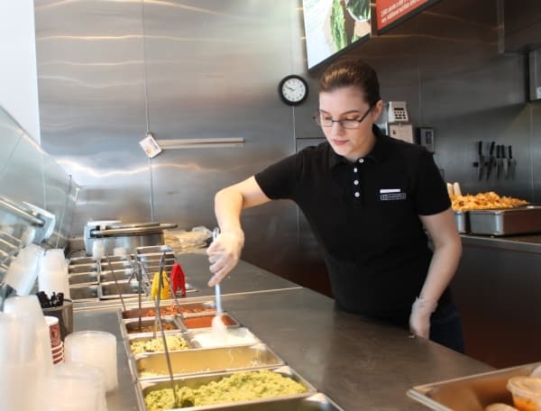 West started her Chipotle career as a crew member. (Colleen Ferguson/Community Impact Newspaper)