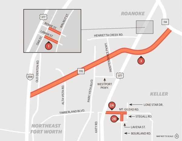 Transportation updates to know in Keller, Roanoke and northeast Fort Worth