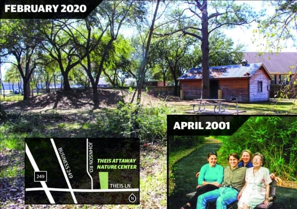 Land for Theis Attaway Nature Center was given by the Theis family (above right) to the city of Tomball in 2000 to preserve part of the family’s homestead.