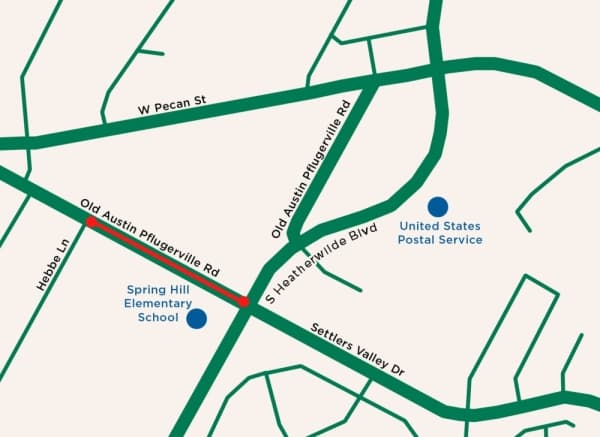 Lane closures, traffic control scheduled for Kelly Lane, Old Austin-Pflugerville Road in Pflugerville