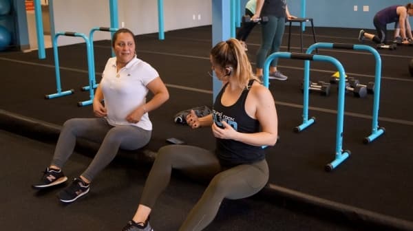 Class sizes can vary from eight to 25 clients and incorporate personal training in a group fitness setting. (Kelsey Thompson/Community Impact Newspaper)