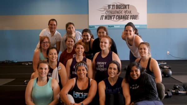 "It’s a lot about the importance of community and getting into adult life and seeing how isolating it can be, and how isolating motherhood can be, and how powerful the right gym can be for people when they find their community," Anne Townsend said. (Kelsey Thompson/Community Impact Newspaper)
