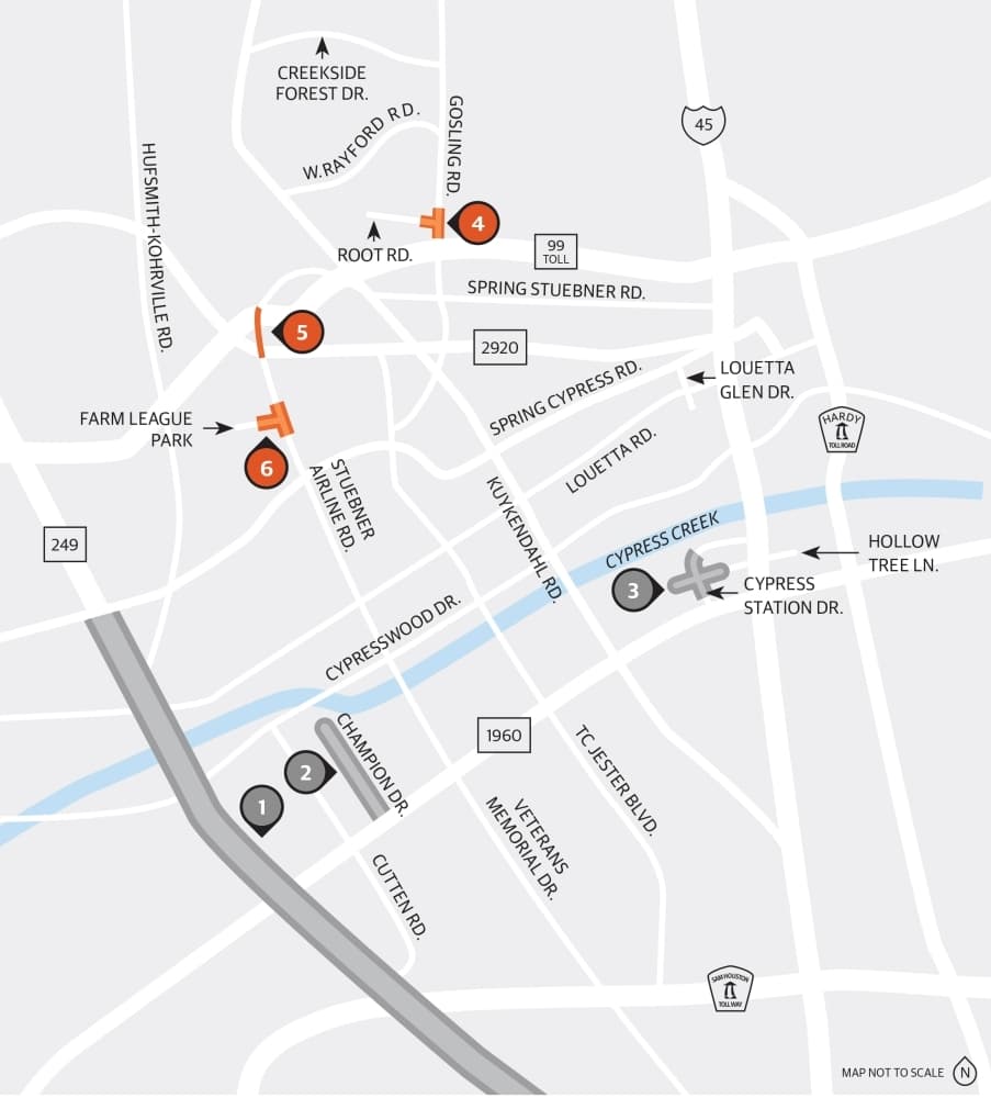 Here's the latest on 9 transportation projects in and around the Spring, Klein area
