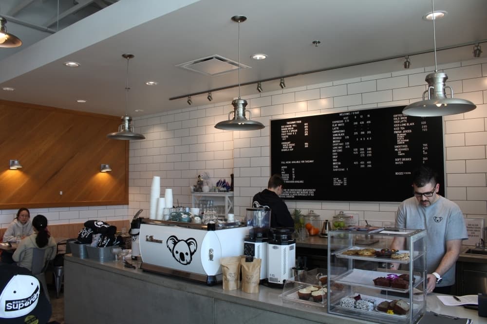 The Aussie Grind offers carryout and dine-in service. (Elizabeth Ucles/Community Impact Newspaper)