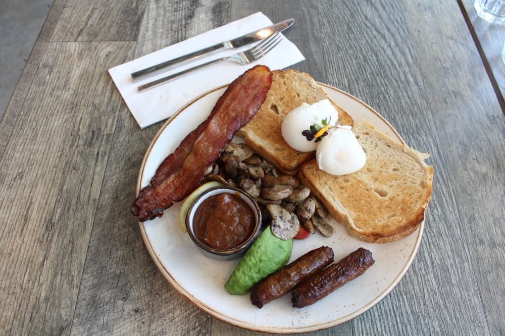 T.A.G. Big Breaky is the Grind's most popular breakfast dish. (Elizabeth Uclés/Community Impact Newspaper)