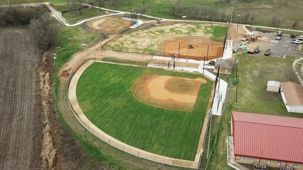 




Upgrades to three ballfields near Mager Lane are on track for a late March completion. (Photos courtesy city of Hutto)