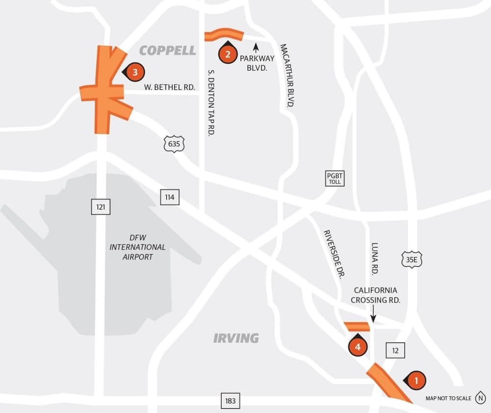 4 Coppell, Irving road projects to know about in March