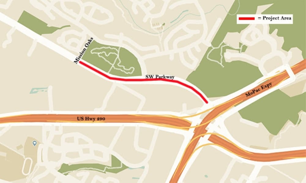 Southwest Parkway maintenance project to begin March 9 in Austin