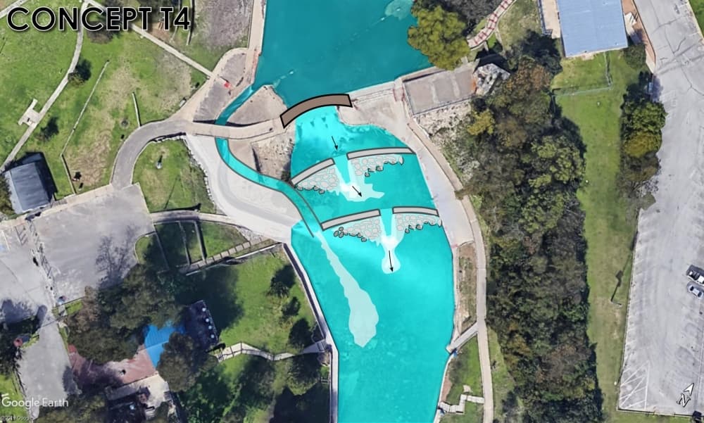 Concepts presented for altered Tube Chute and Stinky Falls