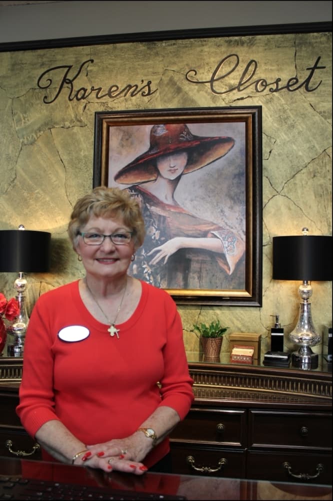 Karen Kastner opened Karen's Closet in the Champion Forest Shopping Center in 2006. (Hannah Zedaker/Community Impact Newspaper)