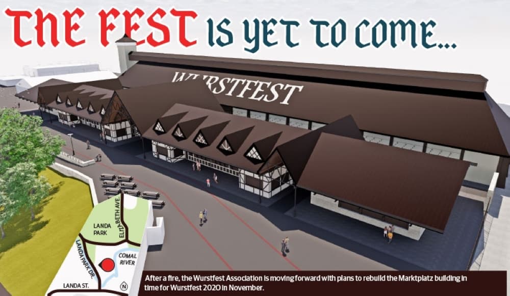 Marktplatz rebuild to be complete by Wurstfest 2020, renderings show future design