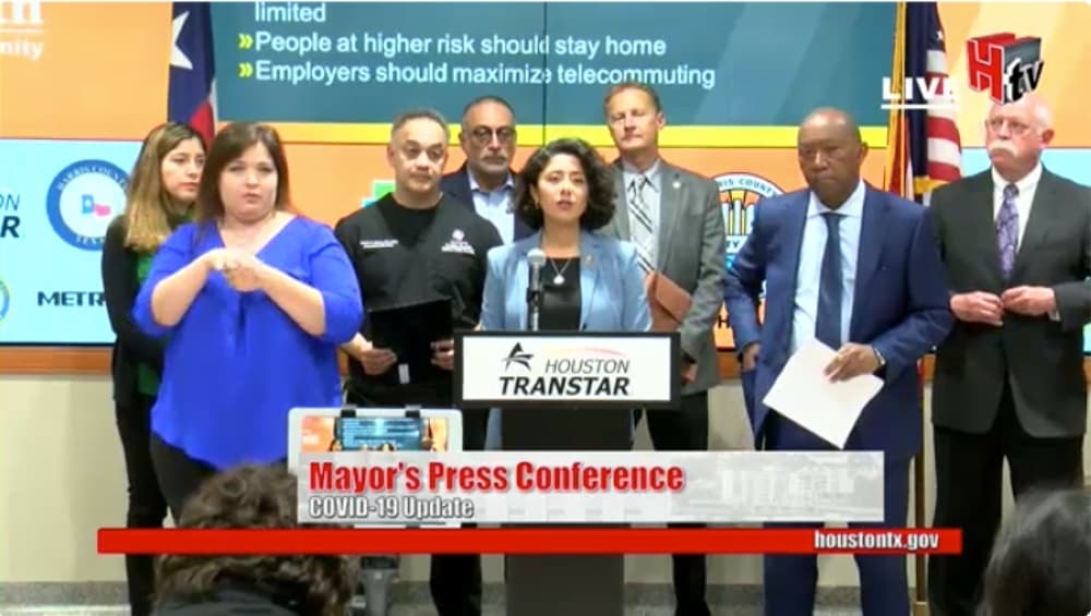 Houston-area city, county officials recommend cancellation of large gatherings, using telecommuting to prevent coronavirus spread