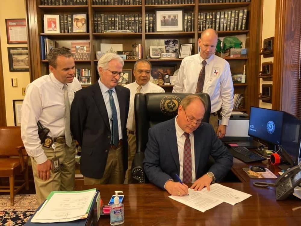 Denton County Judge Andy Eads signed a disaster declaration in regard to the coronavirus March 13. (Courtesy Denton County)