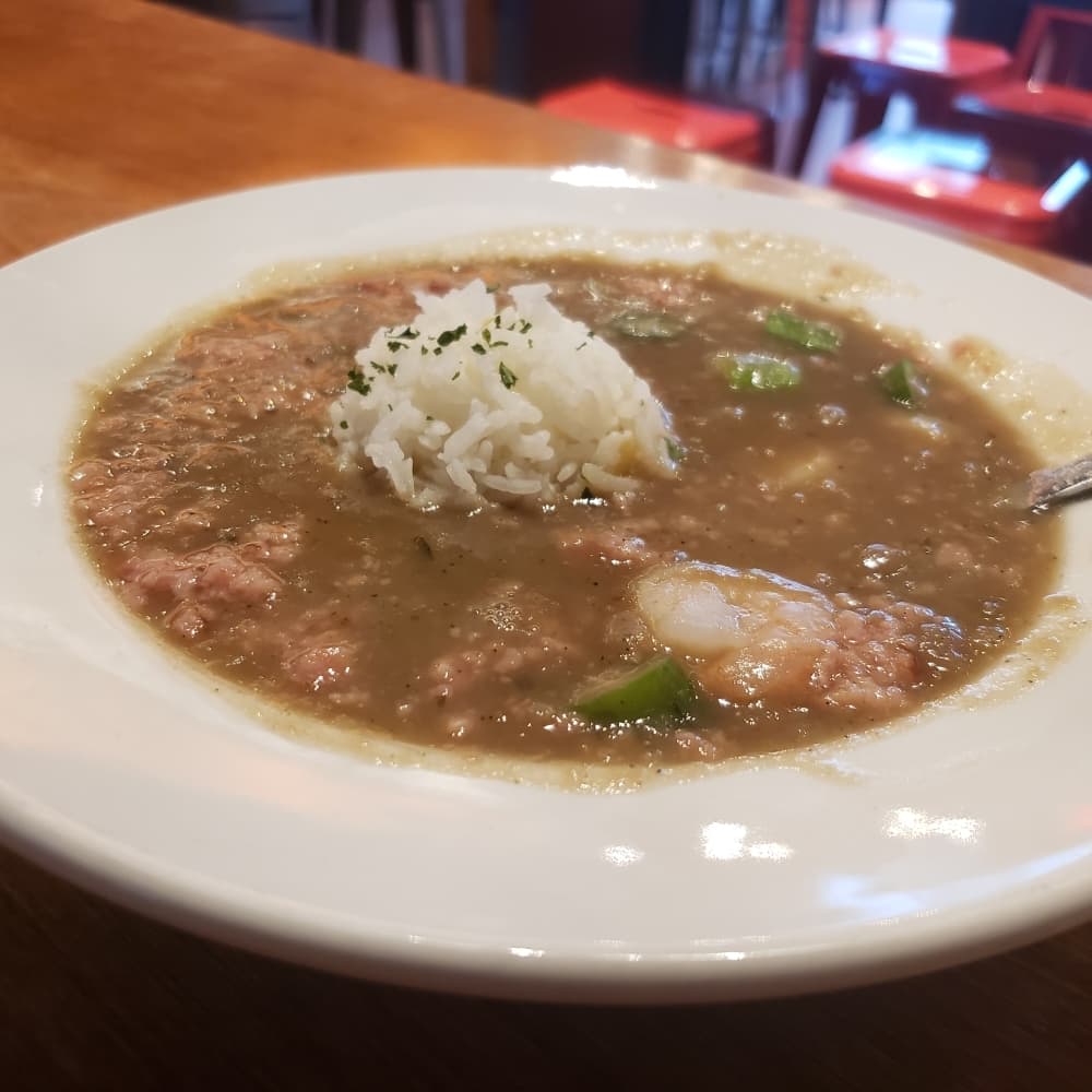 Gumbo with shrimp, sausage and okra ($6.95) (Ali Linan/Community Impact Newspaper)