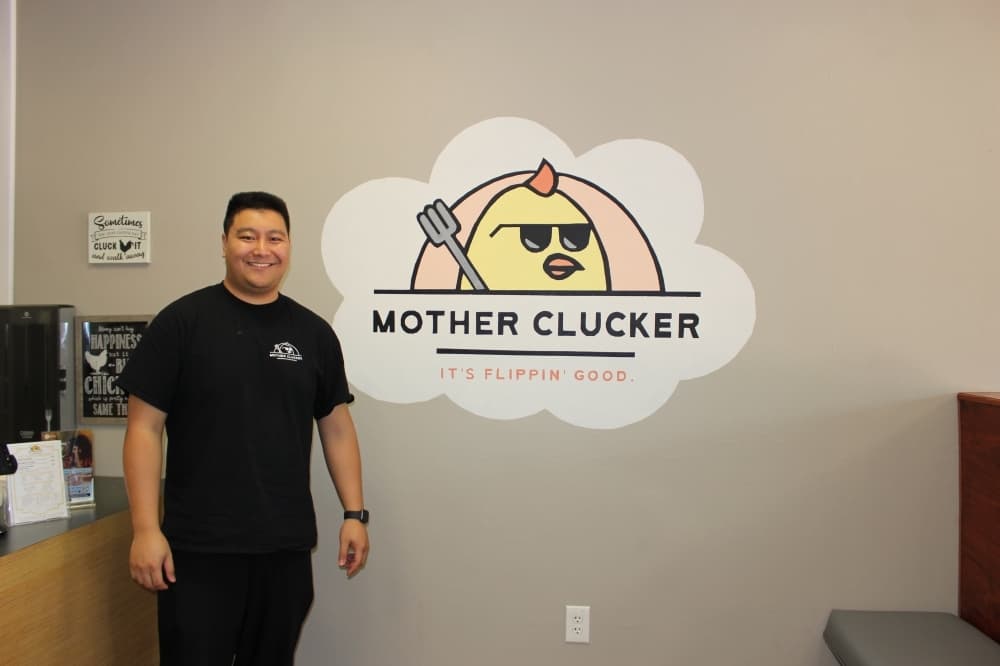 David Oun, the owner of Mother Clucker, said gift cards are a good way to support local businesses during the time they are closed or operationally limited due to coronavirus concerns. (Miranda Jaimes/Community Impact Newspaper)