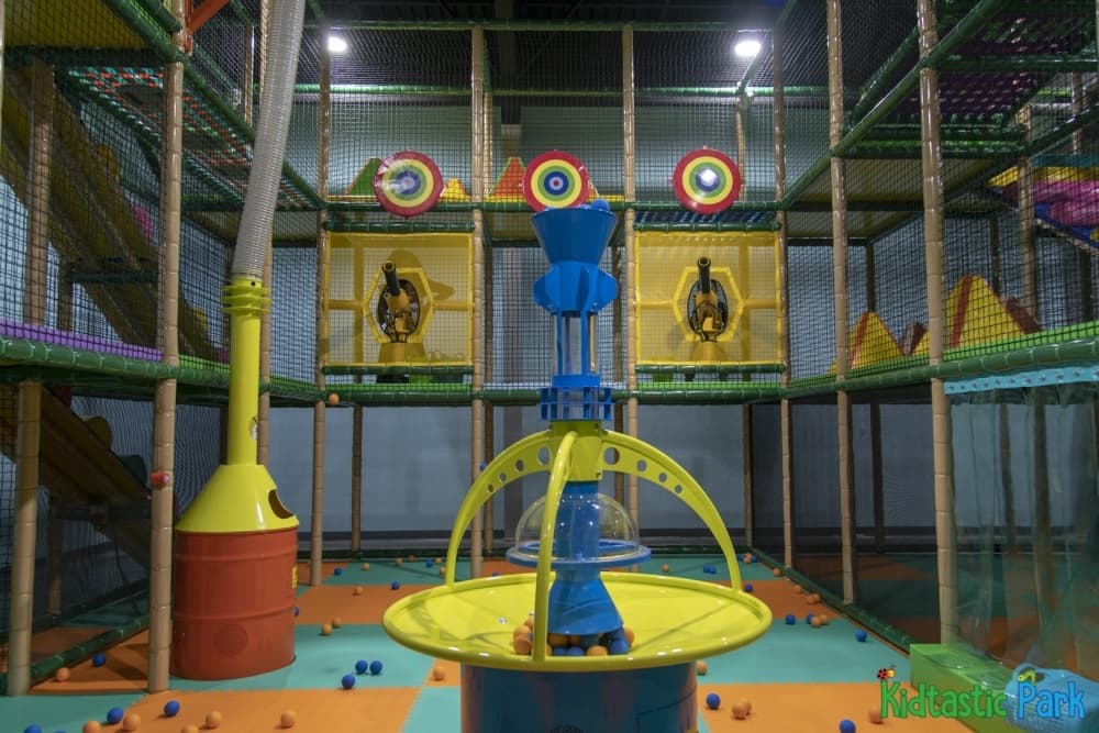 The ballistic zone is a popular place for children. (Courtesy Kidtastic Park)