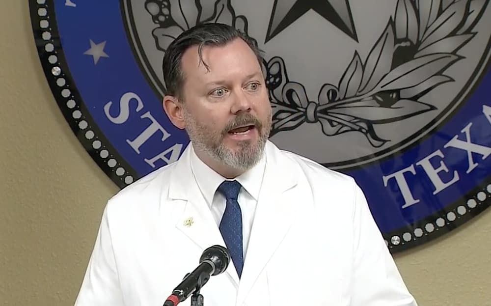 Dr. Mark Casanova, president of the Dallas County Medical Society, said every scenario explored for a possible pandemic outbreak in North Texas dating back to 2005 always brought a similar recommendation of a stay-at-home order to shelter in place. (Screenshot courtesy FOX 4 News)