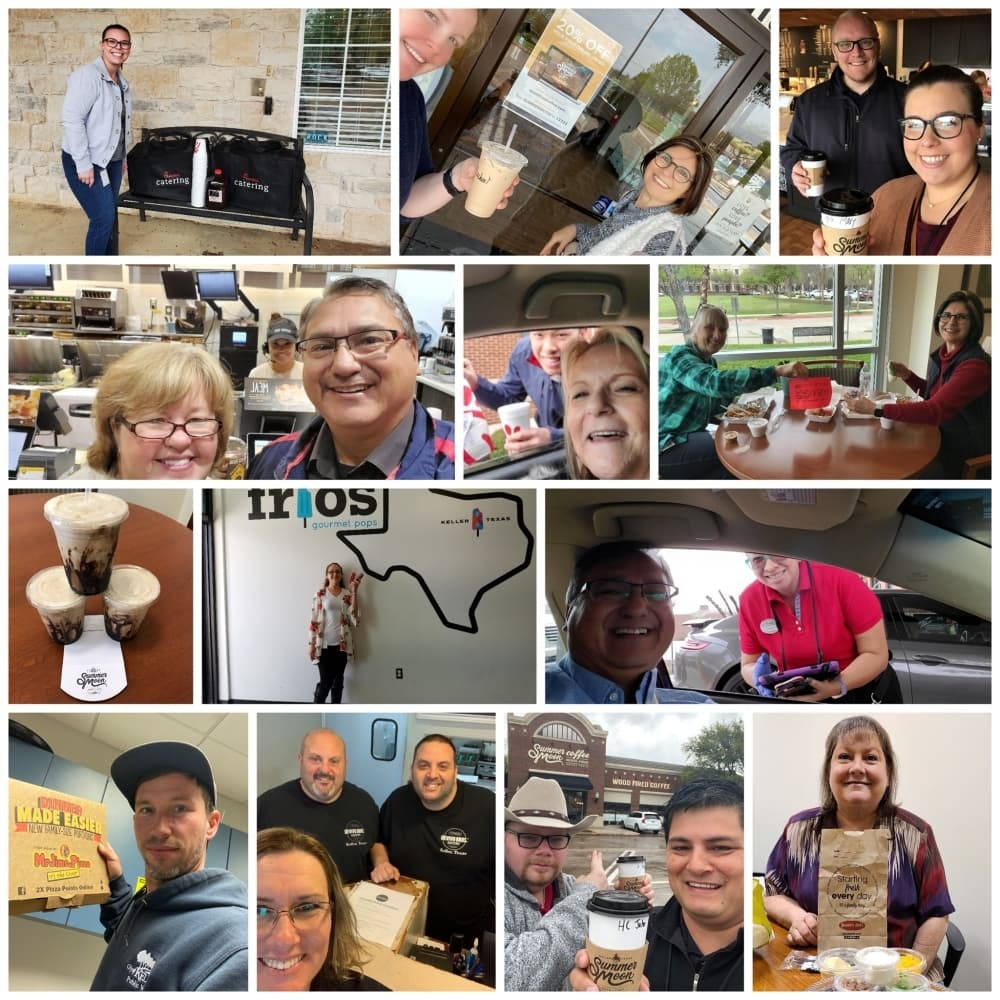 City of Keller employees are showing support for local restaurants through the Keep Calm and Carry Out contest. (Courtesy city of Keller)