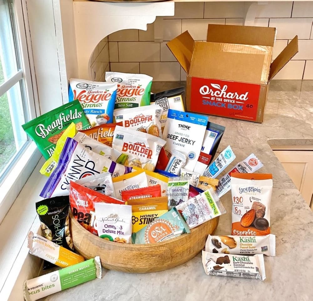 Healthy snack boxes are also available through Orchard at the Office. (Courtesy Orchard at the Office)