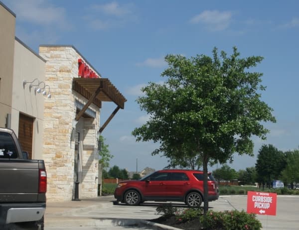 Torchy's Tacos in Cypress offers curbside pickup. (Danica Smithwick/Community Impact Newspaper)