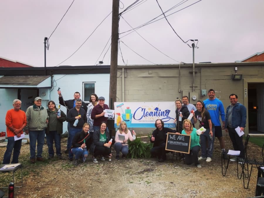 The group is promoting the #RailDistrictClean slogan on social media thanks to the hospital-grade disinfectant being provided them by The Cleaning Force. (Courtesy Ed Mahoney)