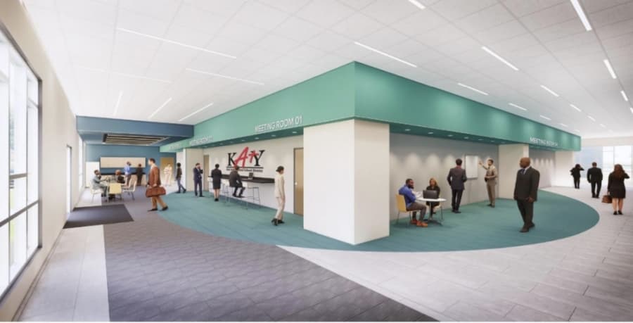 VLK Architects is the project designer for the repurposing of the former L.D. Robinson Pavilion. (Rendering courtesy VLK Architects/Katy ISD)