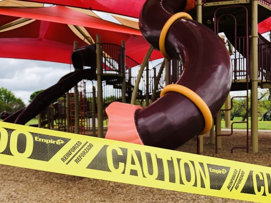 Playgrounds, basketball courts and other amenities have been closed at parks throughout Keller, Roanoke and Fort Worth. (Ian Pribanic/Community Impact Newspaper)