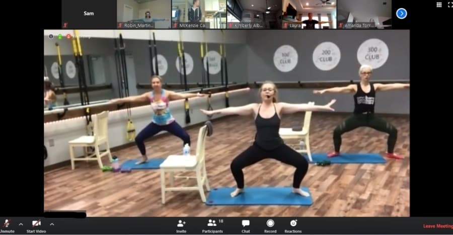 Omnibarre is offering live virtual barre, yoga, boot camp, cardio barre and stretch classes through Zoom. (Courtesy Omnibarre)
