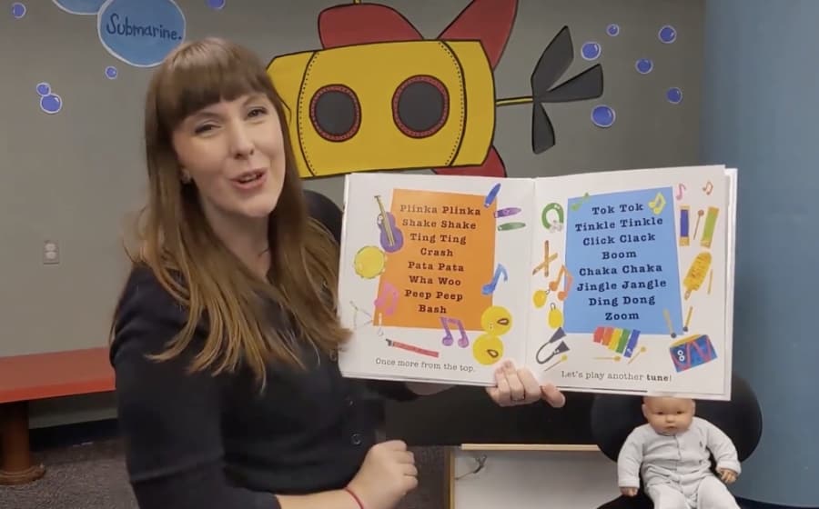 The Frisco Public Library is releasing 14 videos a week on its Facebook page that correspond with its regular story time schedule. (Screenshot courtesy of Frisco Public Library)