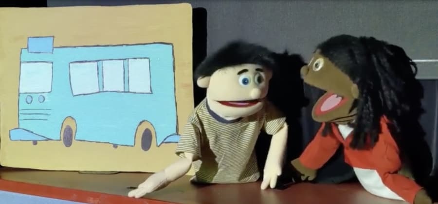 In addition to prerecorded story time videos, the Frisco Public Library is uploading two puppet show videos per week. (Screenshot courtesy of Frisco Public Library)
