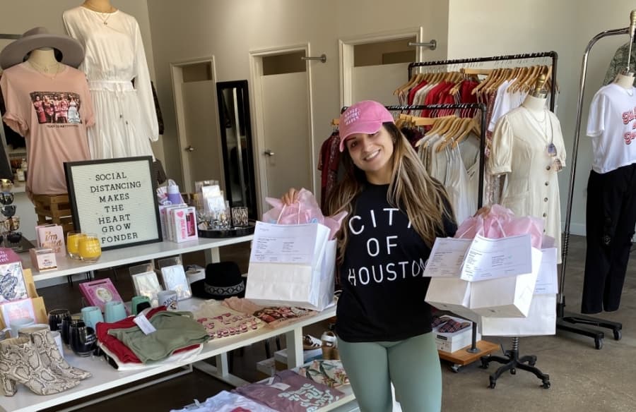 Pretty Little Things owner Nikole Christian and manager Bri Nichols (pictured) have been doing free deliveries in the Lake Houston area. (Courtesy Pretty Little Things)