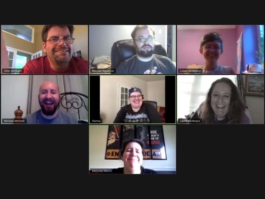 Allen McKnight and his Dungeons & Dragons group have started using Zoom to host sessions. (Courtesy Allen McKnight)