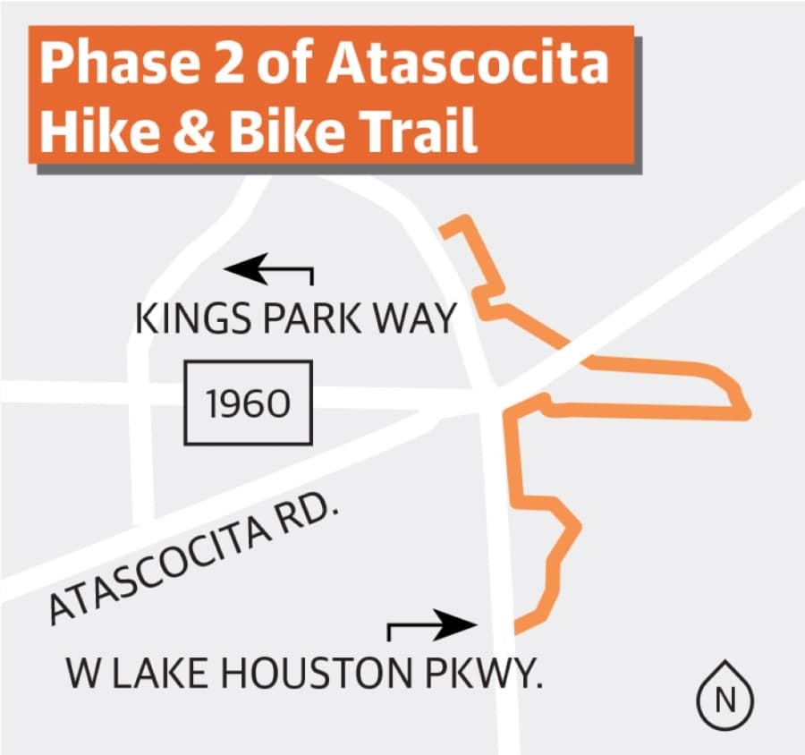 This is the preliminary design for the Atascocita Hike & Bike Trail Phase 2. (Ethan Pham/Community Impact Newspaper)
