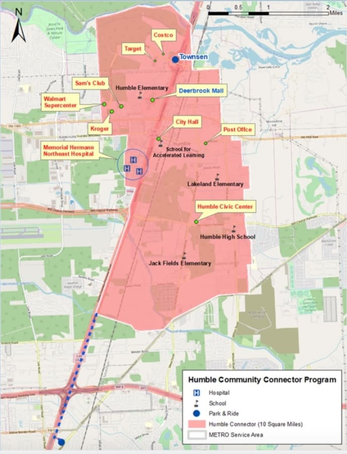 METRO is seeking feedback on second stop for Humble Community Connector. (Courtesy Metropolitan Transit Authority of Harris County)