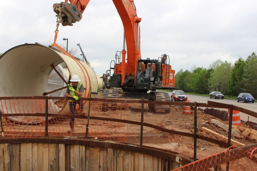•Construction on the Northeast Transmission Line will continue until fall 2022. (Kelly Schafler/Community Impact Newspaper)