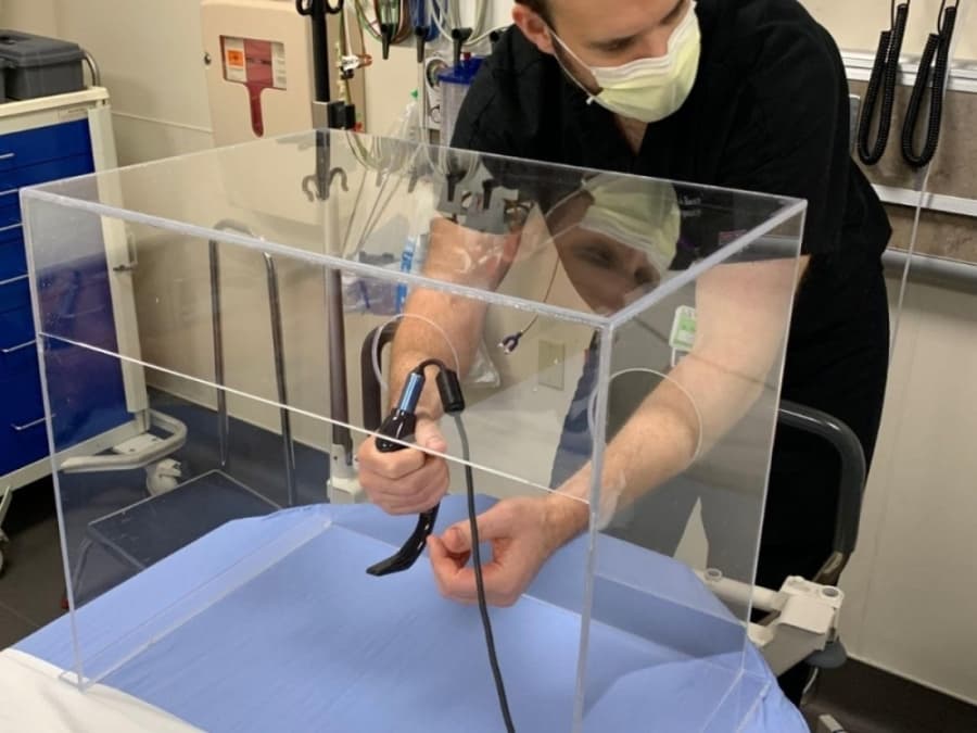 Rippetoe said the team is also looking to produce intubation boxes used to protect medical staff treating coronavirus patients on ventilators. (Courtesy Scott Rippetoe)