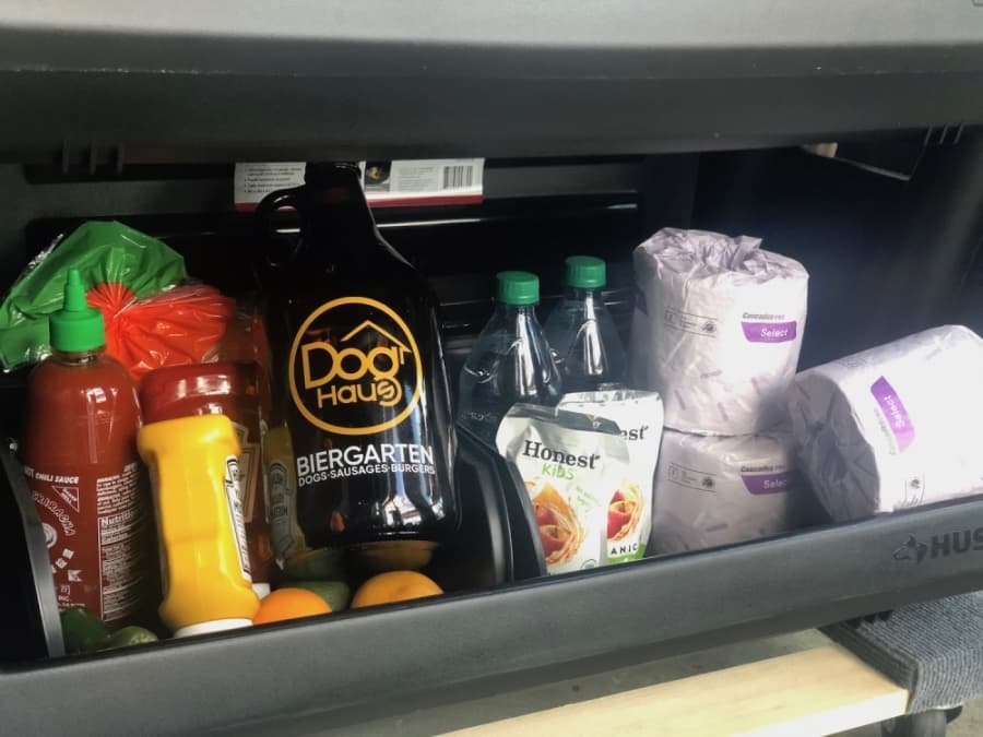 Toilet paper and other shelf-stable items can be purchased at the market. (Courtesy Dog Haus Biergarten)