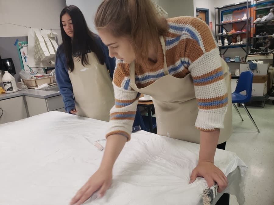 The art student mural is planned to be displayed near the Georgetown Public Library. (Ali Linan/Community Impact Newspaper)