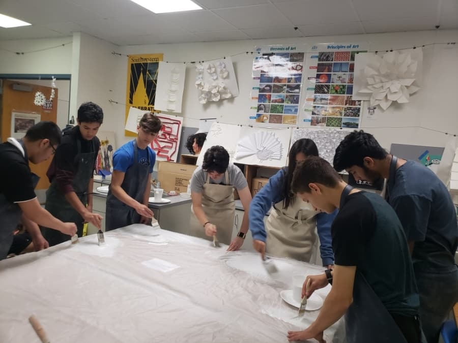 The art student mural is planned to be displayed near the Georgetown Public Library. (Ali Linan/Community Impact Newspaper)