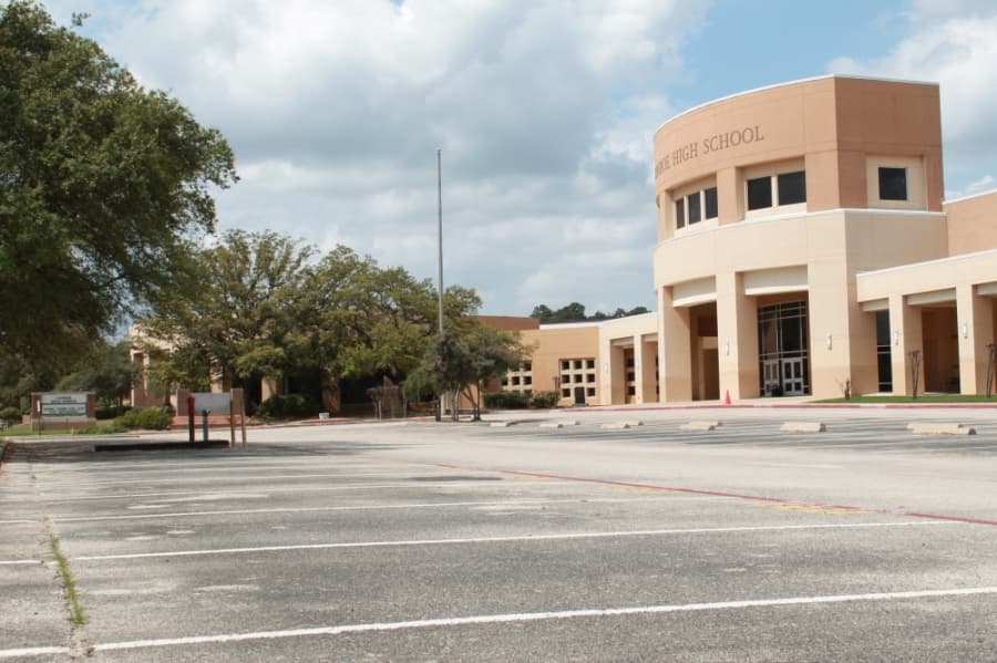 Conroe ISD has closed all schools until May 4, including Conroe High School. (Andy Li/Community Impact Newspaper)