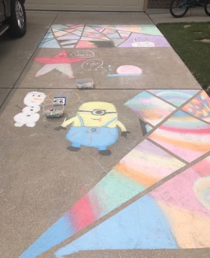 A Leander realty company recently sponsored a sidewalk chalk art contest called a Chalk Art Walk in three Leander neighborhoods. (Courtesy Andrew Fox)