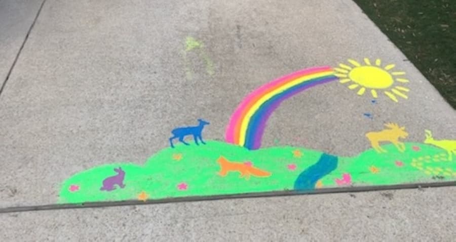 A Leander realty company recently sponsored a sidewalk chalk art contest called a Chalk Art Walk in three Leander neighborhoods. (Courtesy Andrew Fox)