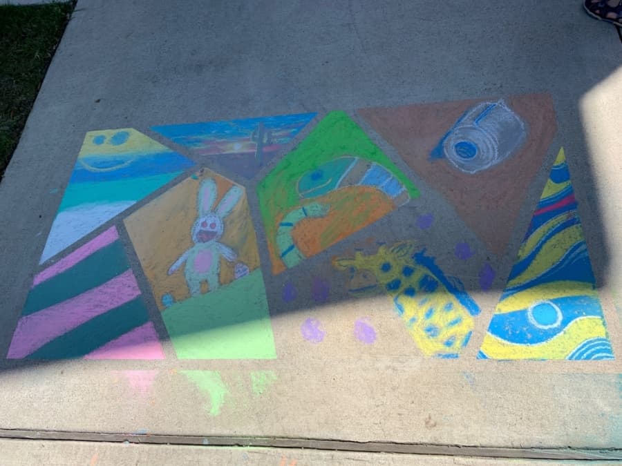 Over 30 homes in the Ledgestone community have participated in a chalk art gallery. (Courtesy JoAnna Foster)