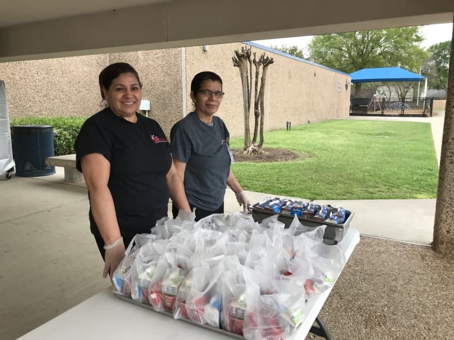 Katy ISD is serving free meals for children at select campuses during its temporary closure due to the COVID-19 pandemic. (Courtesy Katy ISD)