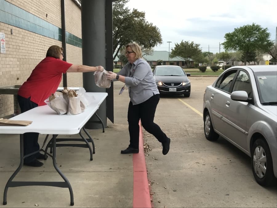 Katy ISD is serving free meals for children at select campuses during its temporary closure due to the COVID-19 pandemic. (Courtesy Katy ISD)