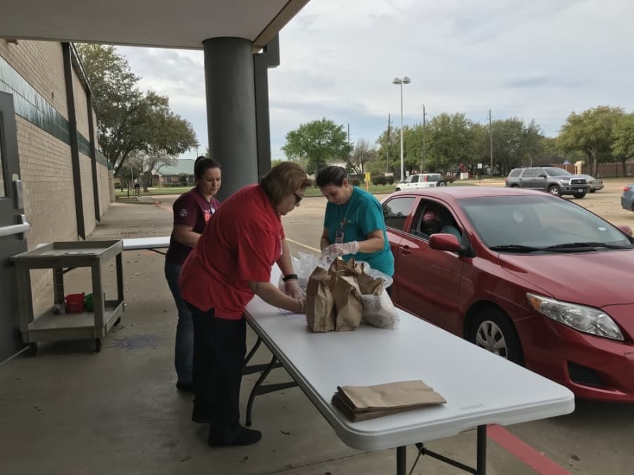 Katy ISD is serving free meals for children at select campuses during its temporary closure due to the COVID-19 pandemic. (Courtesy Katy ISD)